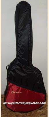 funda economica color negro con rojo para guitarra